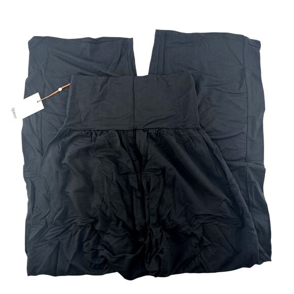 Quince Women's Black French Terry Modal Wide Leg Pants Size L - Picture 7 of 8